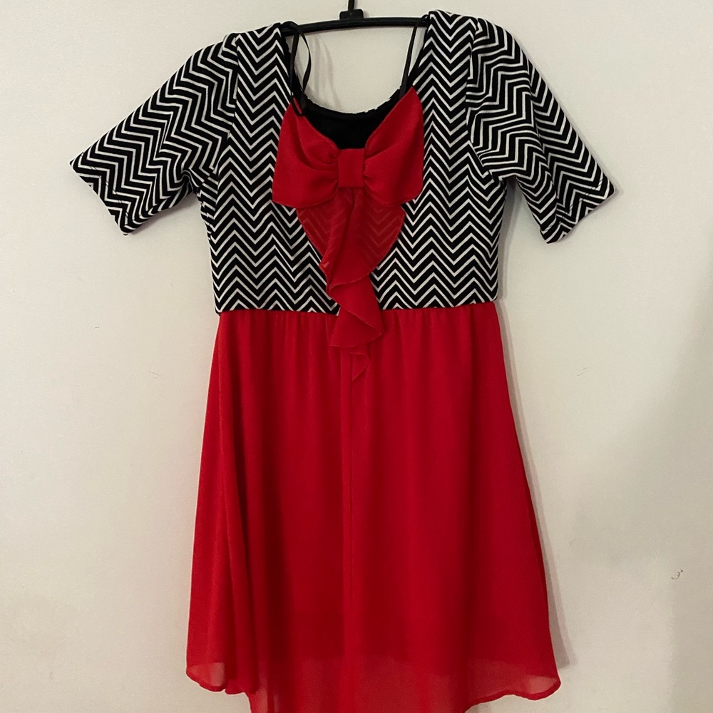 Dress Black Red